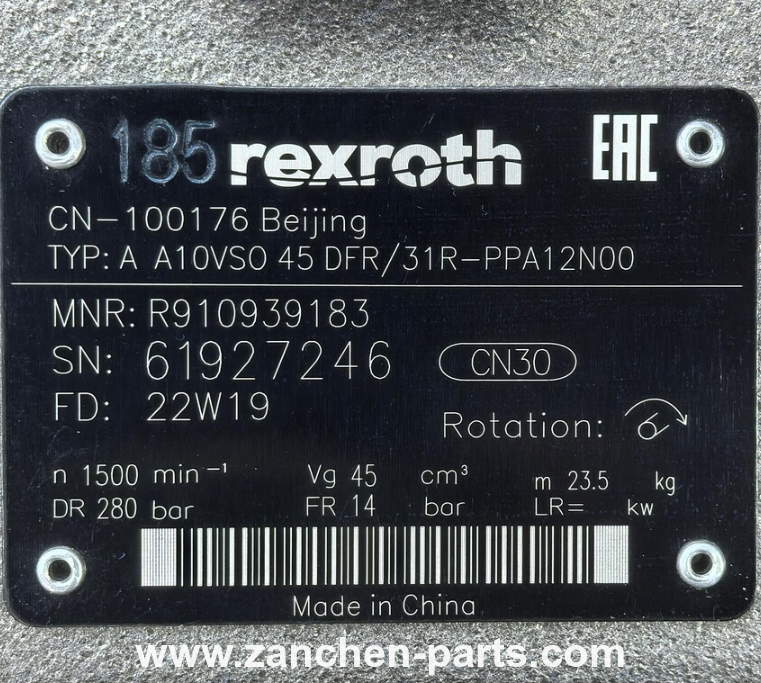 Rexroth R910939183 Piston Pump AA10VSO45DFR/31R-PPA12N00
